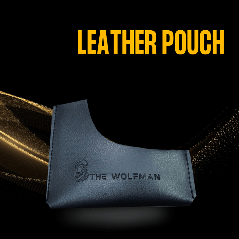 The Wolfman Beard Neem Comb with Leather Pouch